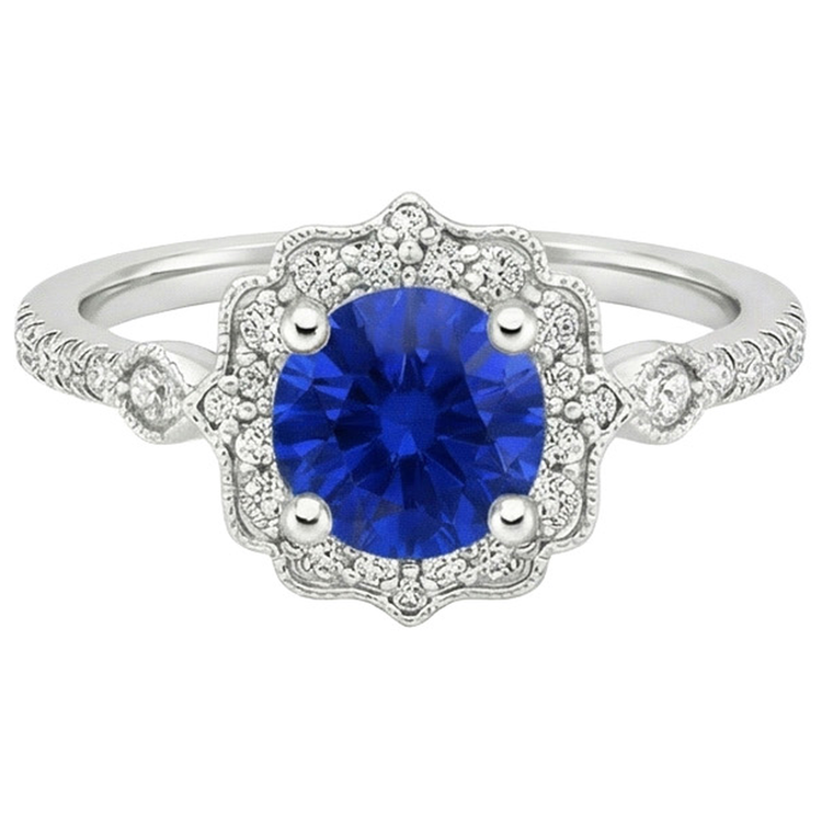 naturel round diamant 3carats bague détail rapproché