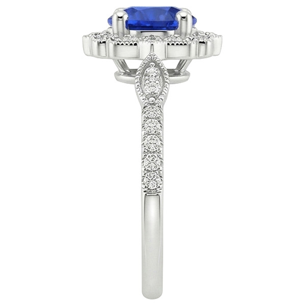 naturel round diamant 3carats bague vue de profil