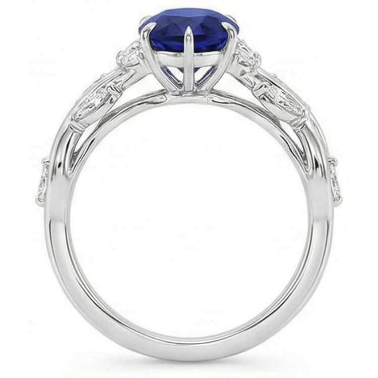 naturel marquise diamant 7.25carats bague sur blanc