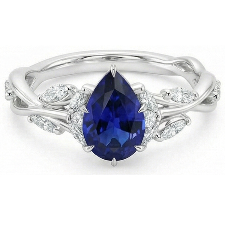 naturel marquise diamant 7.25carats bague détail rapproché