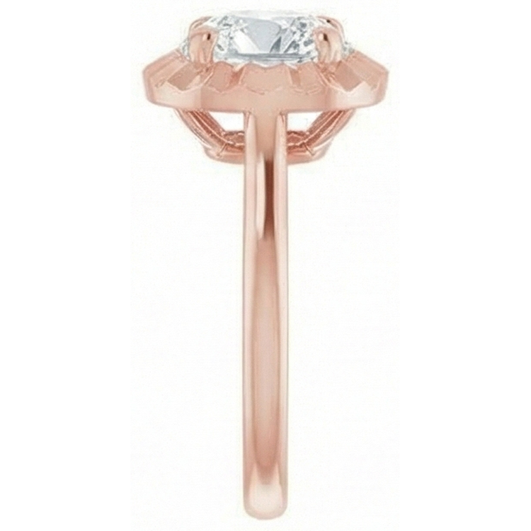 naturel cushion diamant 4carats bague sur blanc