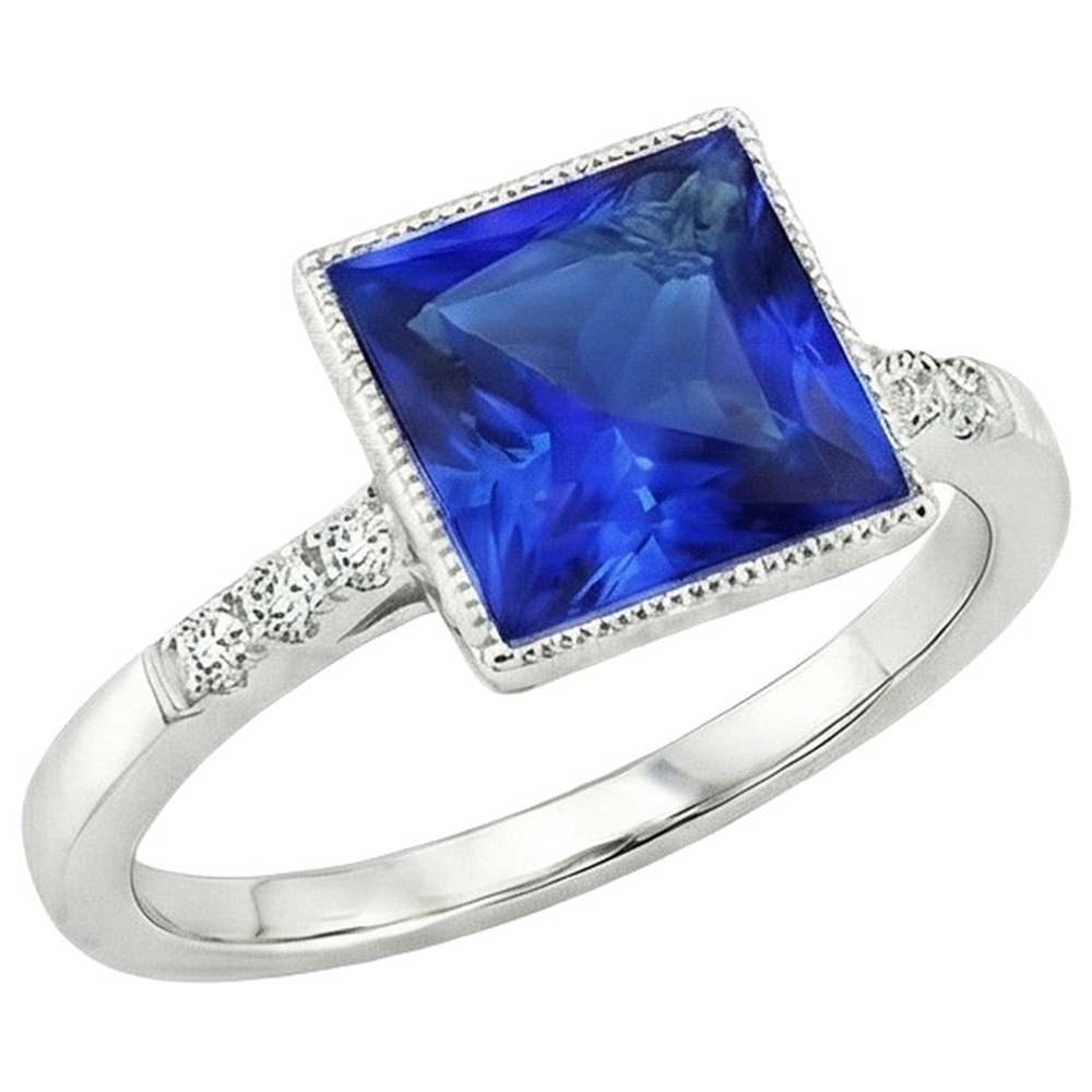 naturel diamant 3.75carats bague angle de côté