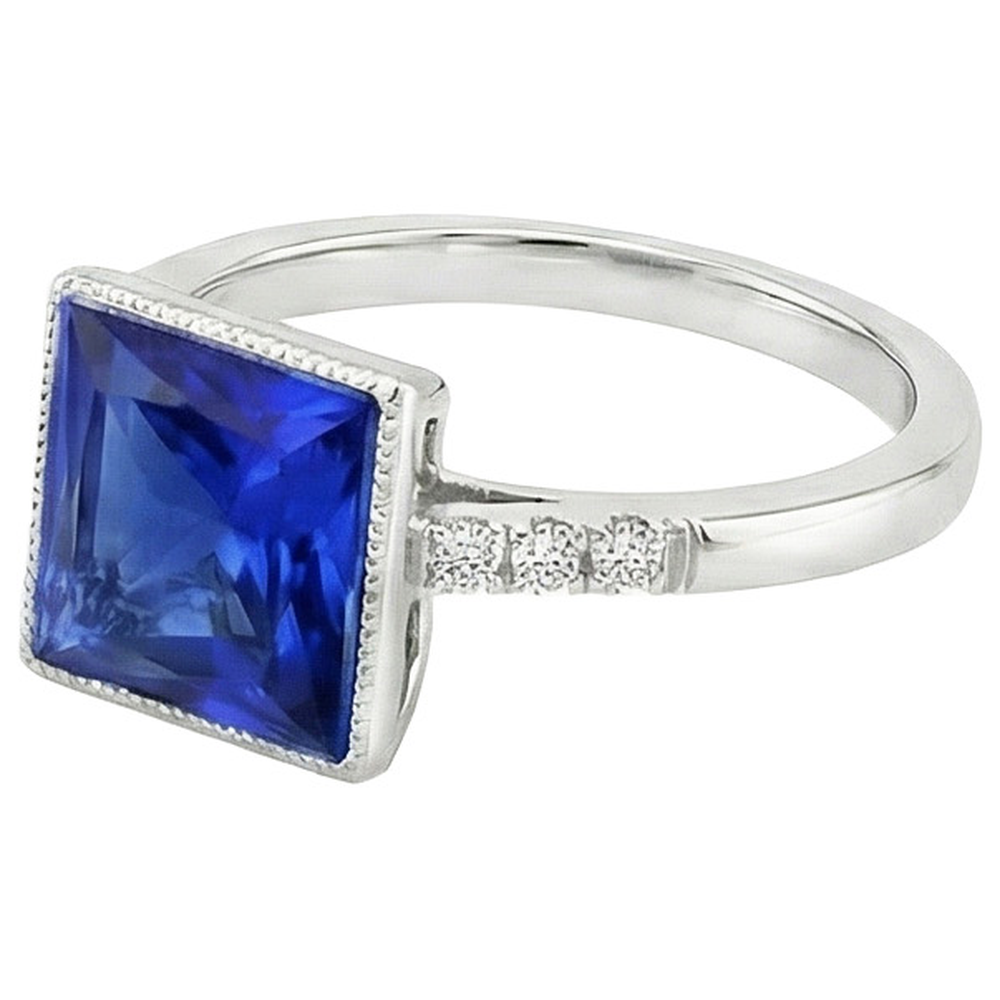 naturel diamant 3.75carats bague vue de dessus