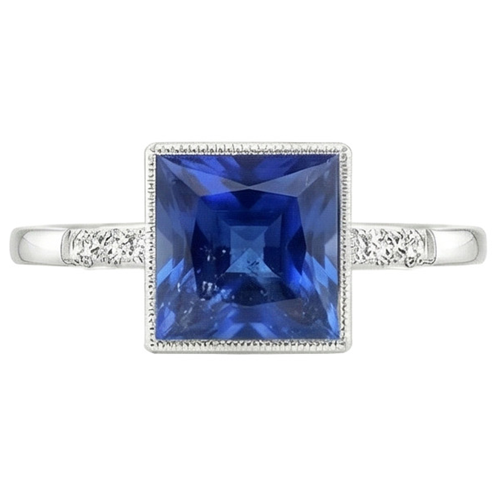 naturel diamant 3.75carats bague détail rapproché