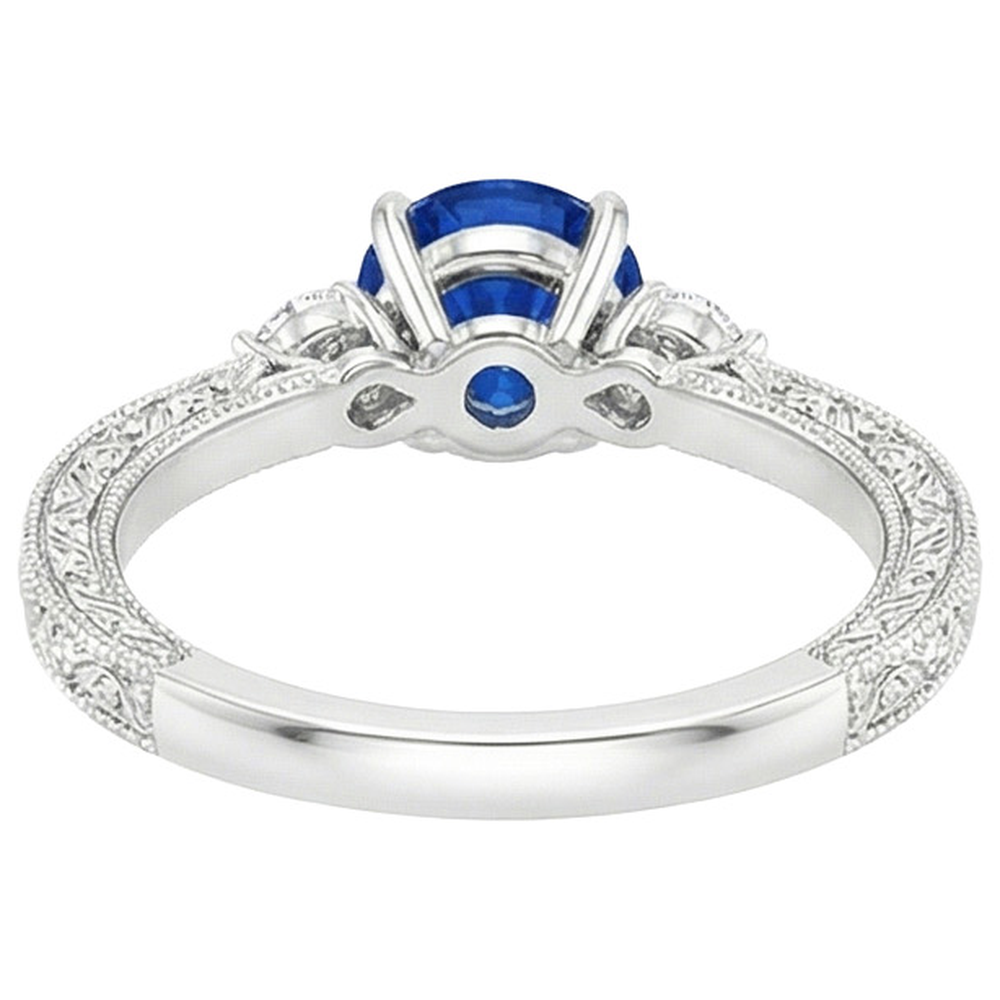 naturel round diamant 2.50carats bague sur blanc