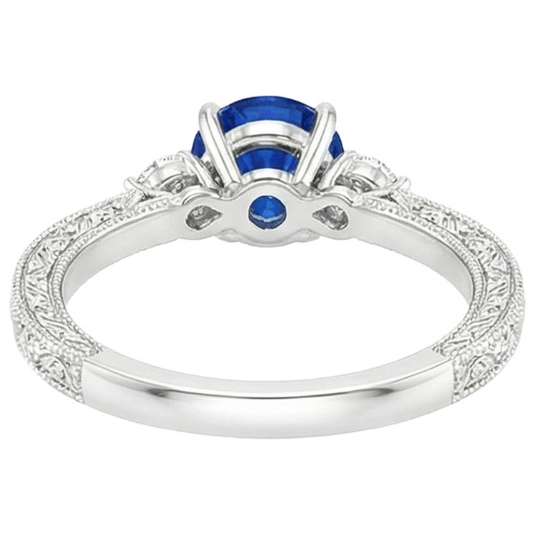 naturel round diamant 2.50carats bague sur blanc