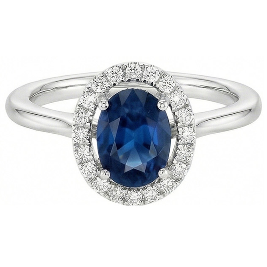 naturel oval diamant 2.50carats bague détail rapproché
