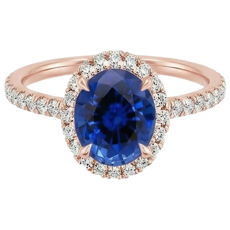 naturel oval saphir 8carats bague détail rapproché
