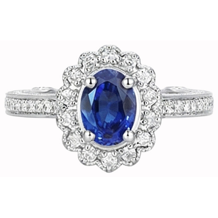 naturel round diamant 2carats bague angle de côté