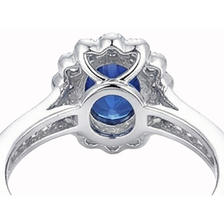 naturel round diamant 2carats bague vue de profil