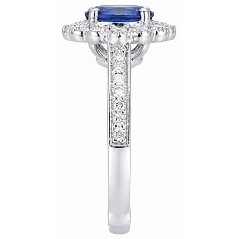 naturel round diamant 2carats bague vue de dessus