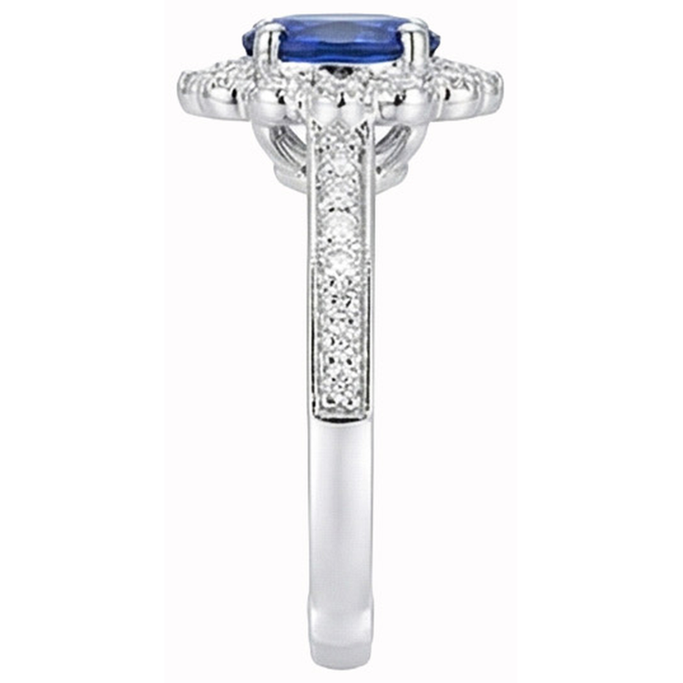 naturel round diamant 2carats bague vue de dessus