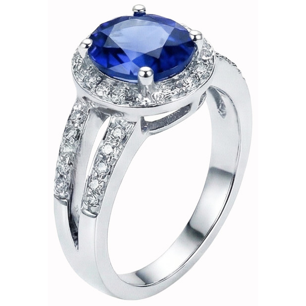 naturel round diamant 3.51carats bague détail rapproché