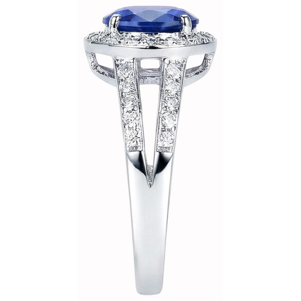 naturel round diamant 3.51carats bague vue de dessus