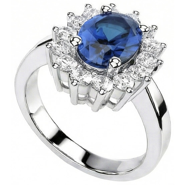 naturel round diamant 2carats bague détail rapproché