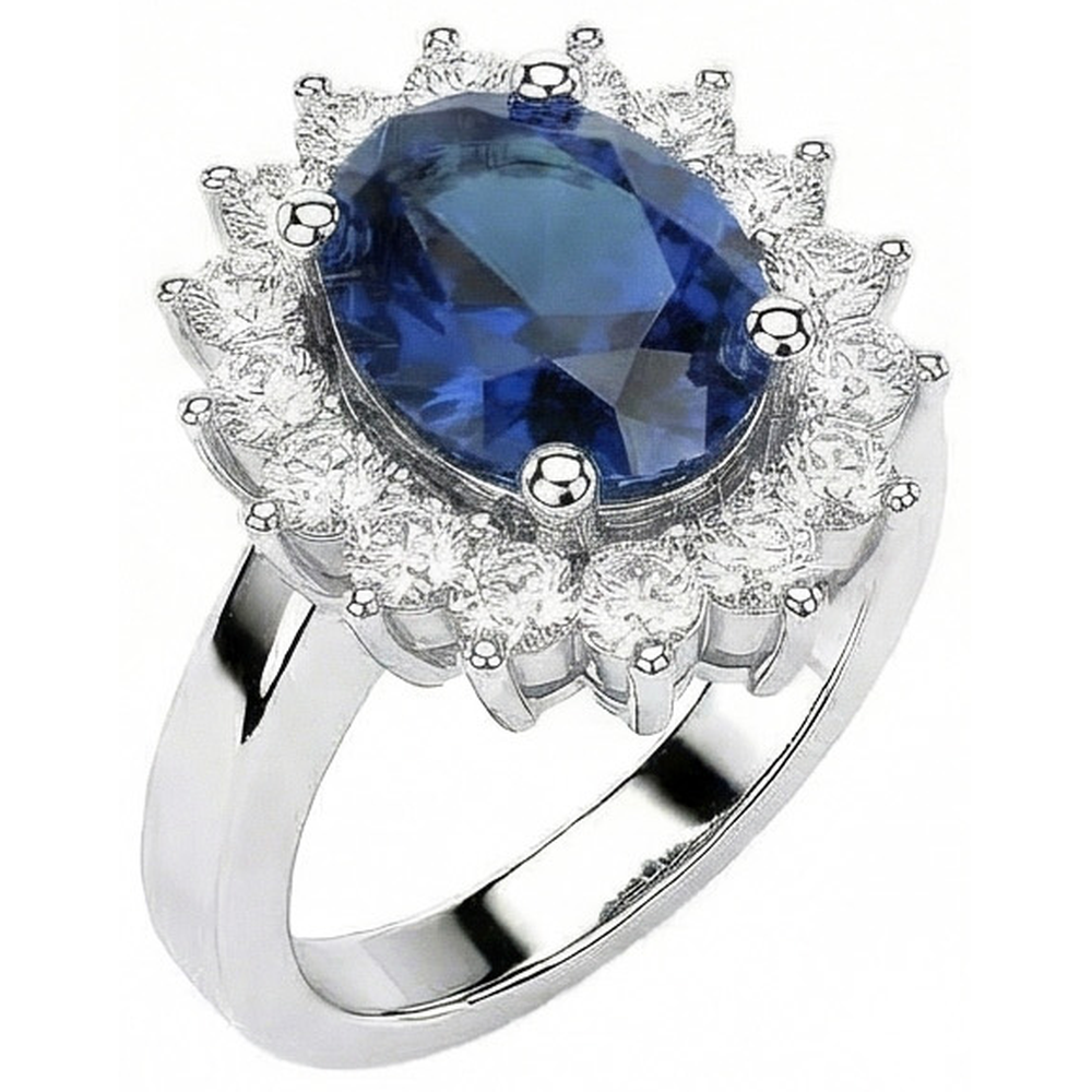 naturel round diamant 2carats bague vue de dessus