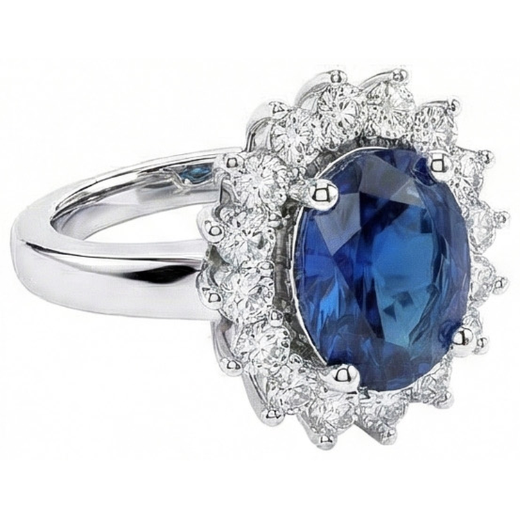 naturel round diamant 2carats bague angle de côté