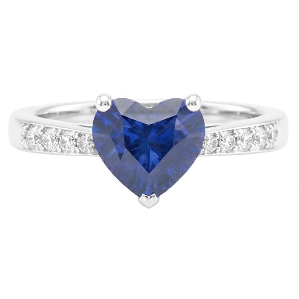 naturel round diamant 2carats bague angle de côté
