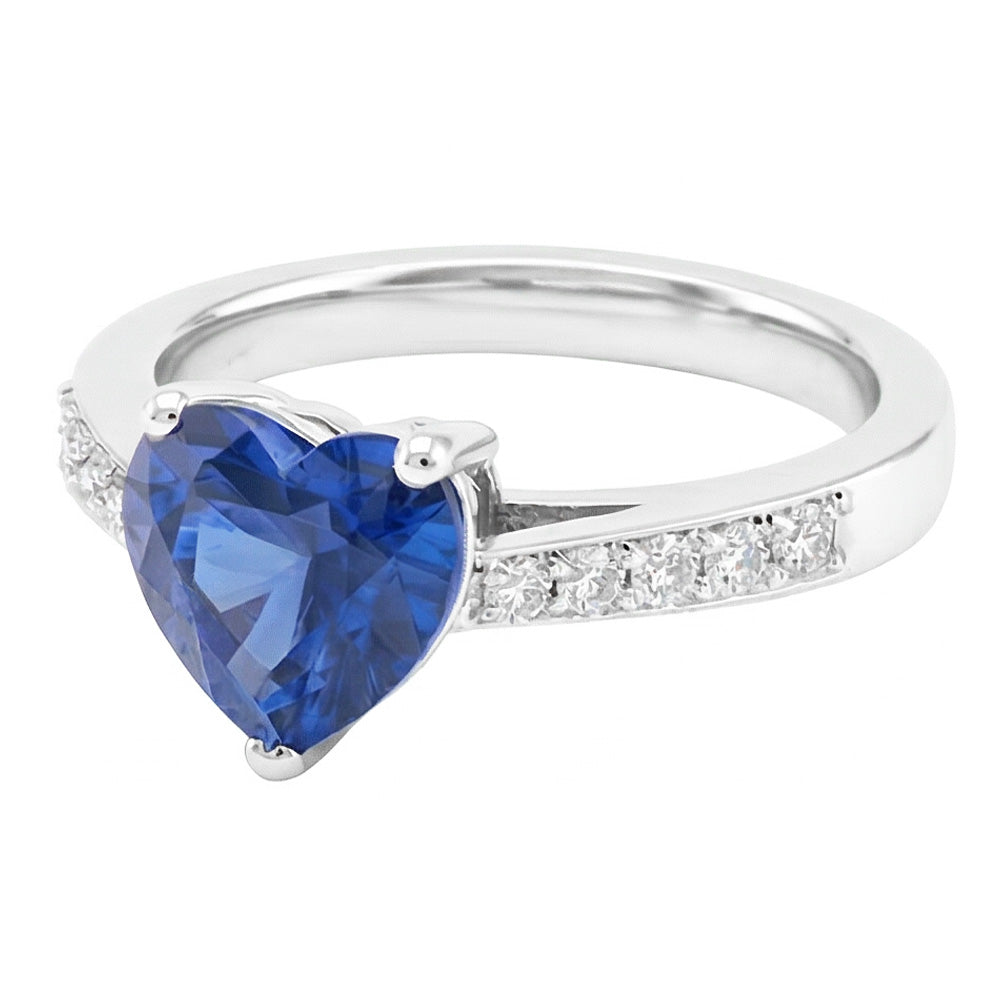 naturel round diamant 2carats bague détail rapproché