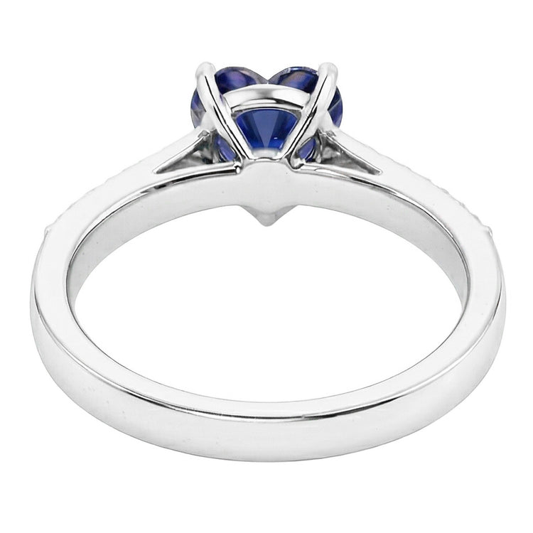 naturel round diamant 2carats bague vue de profil