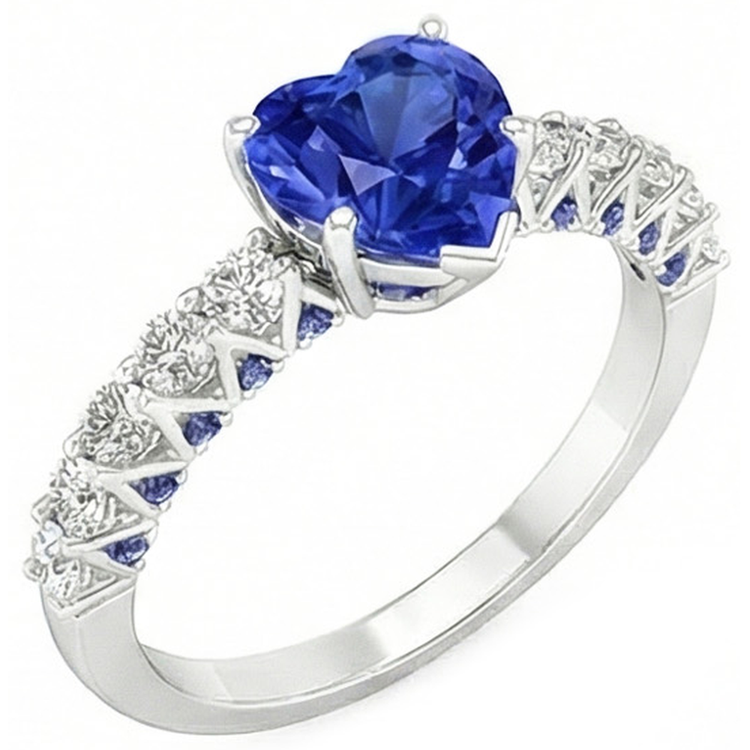 naturel round diamant 2.50carats bague vue de face