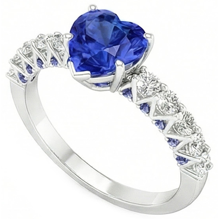 naturel round diamant 2.50carats bague angle de côté
