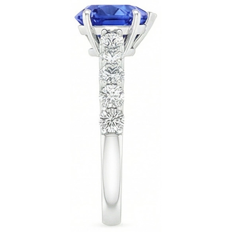 naturel round diamant 2.50carats bague vue de dessus