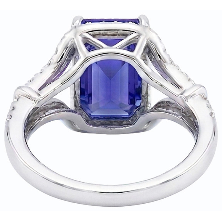 naturel diamant 4carats bague vue de profil