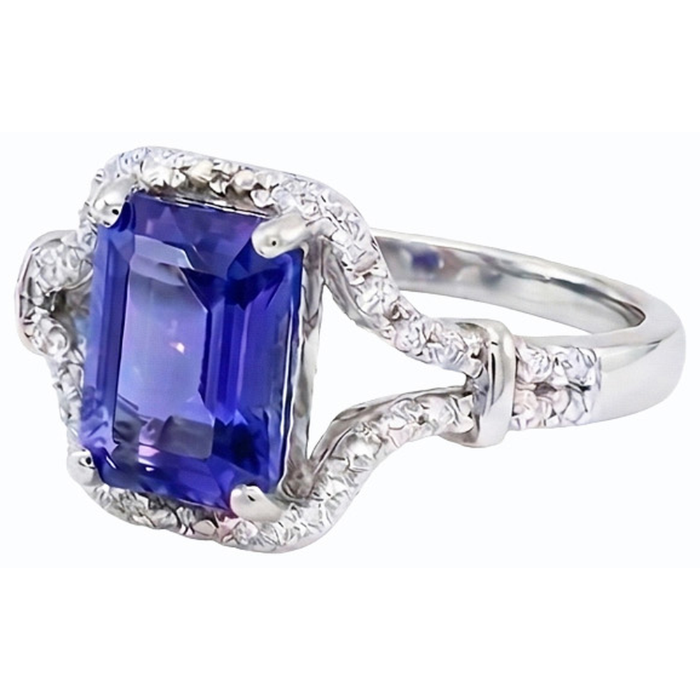 naturel diamant 4carats bague vue de face