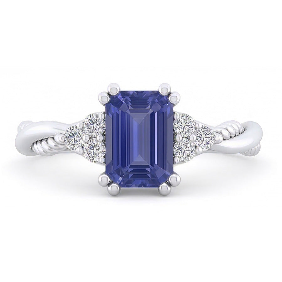 naturel diamant 2carats bague vue de face