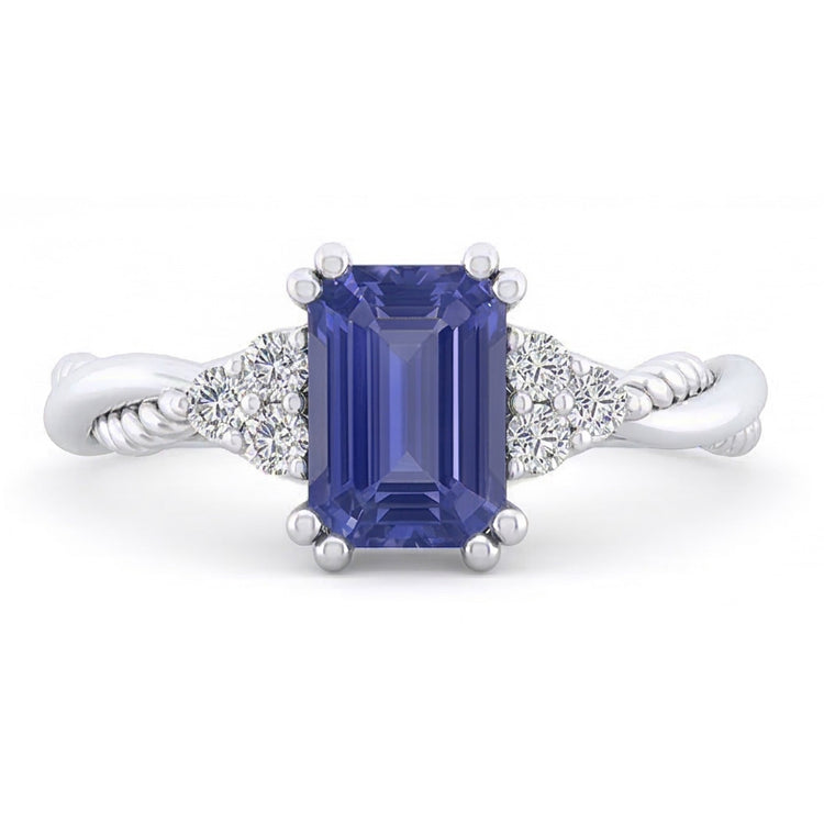 naturel diamant 2carats bague vue de face