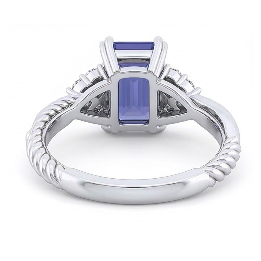 naturel diamant 2carats bague vue de profil