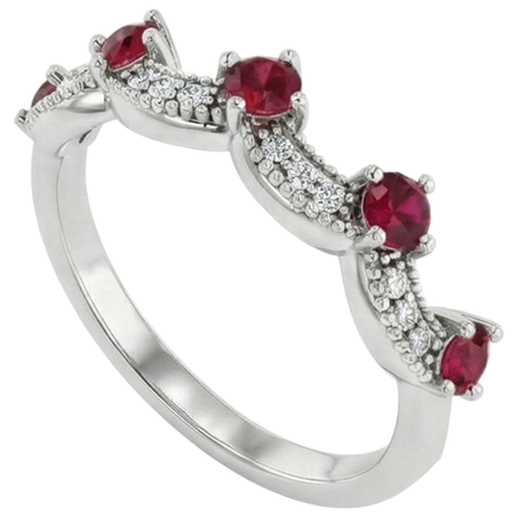 naturel rubis 2carats bague vue de dessus