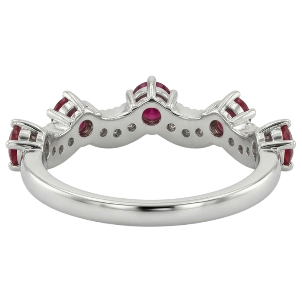 naturel rubis 2carats bague vue de profil