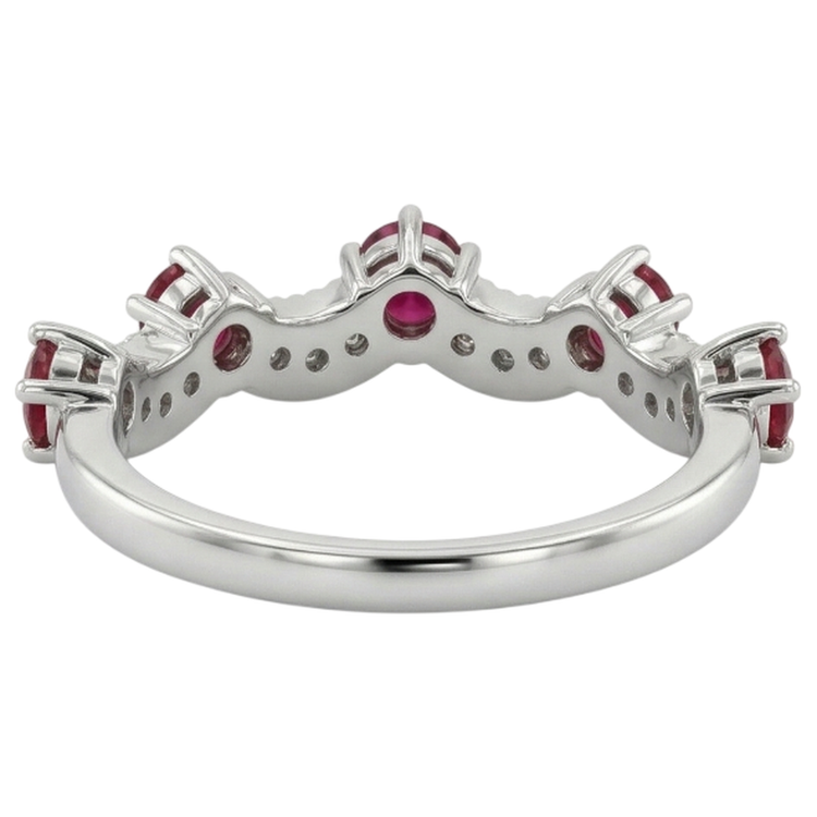 naturel rubis 2carats bague vue de profil