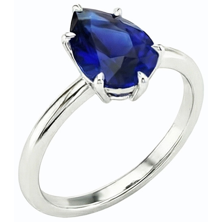 Bague Pierre de Naissance Septembre Taille Poire