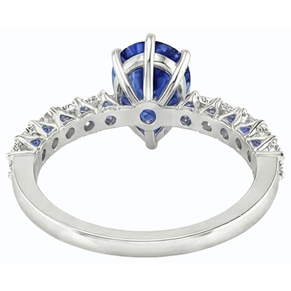 naturel round diamant 3carats bague vue de face
