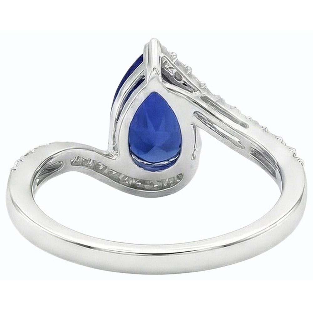 naturel pear diamant 3carats bague angle de côté