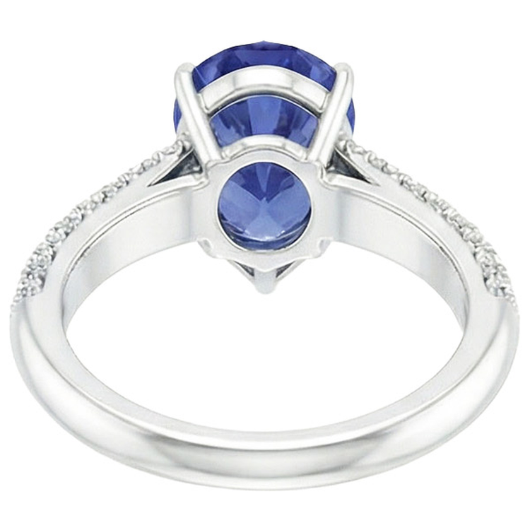 naturel pear diamant 5.50carats bague angle de côté