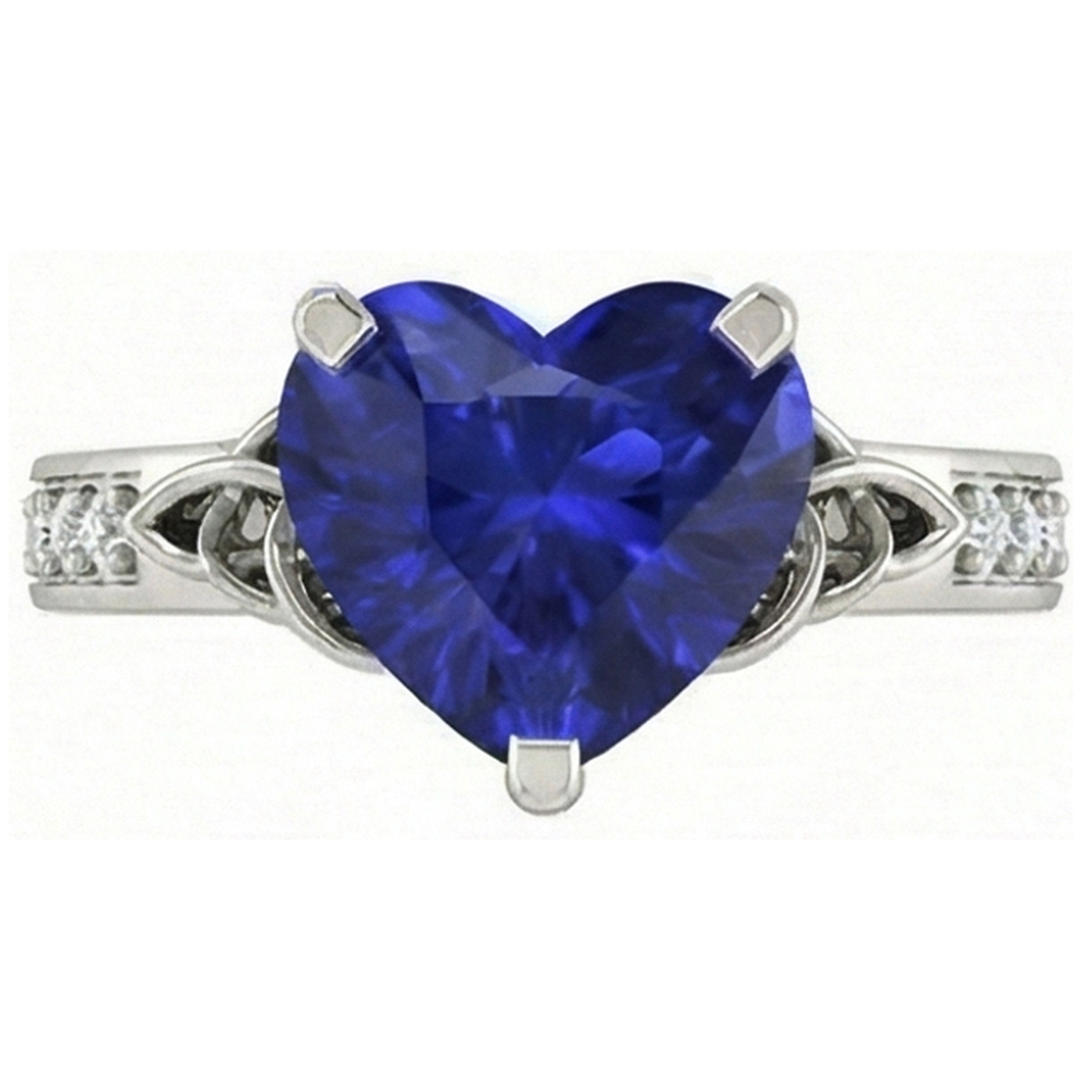 naturel round diamant 3.50carats bague angle de côté