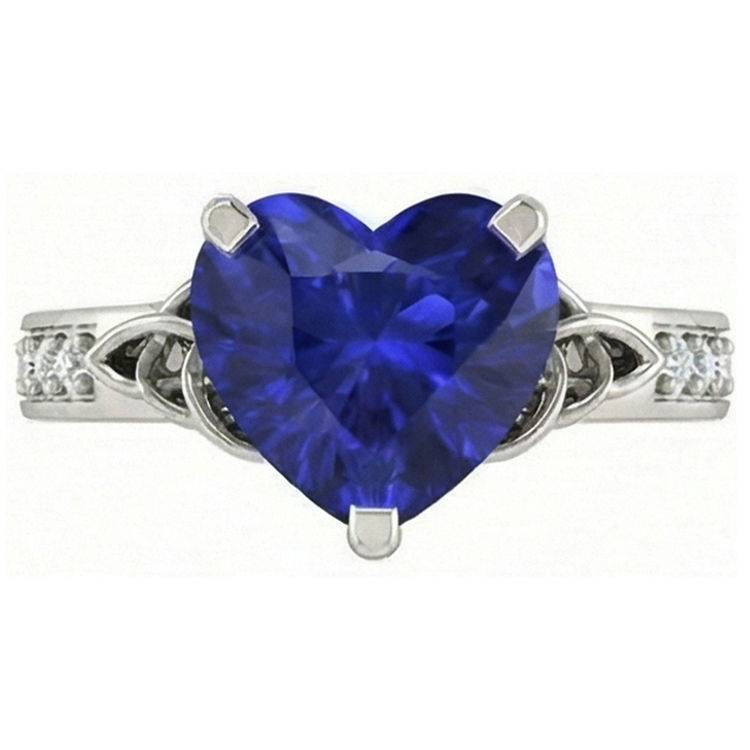 naturel round diamant 3.50carats bague angle de côté