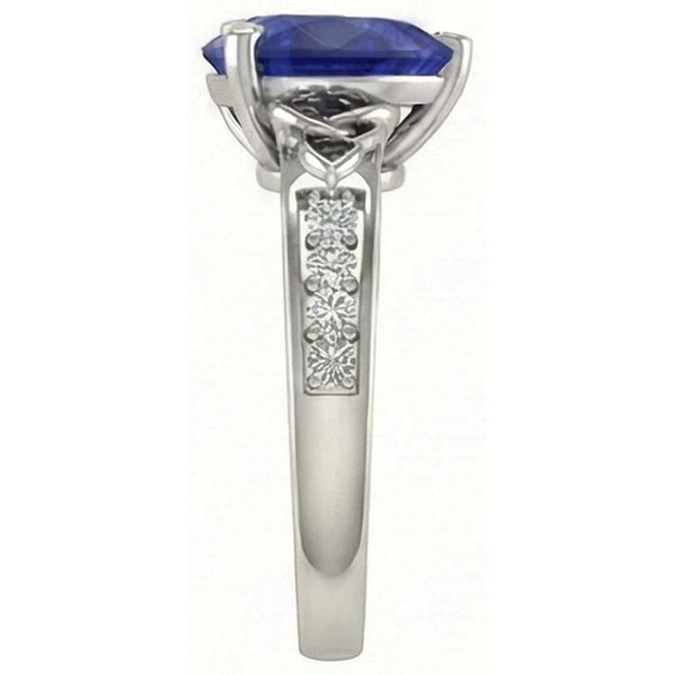 naturel round diamant 3.50carats bague vue de dessus