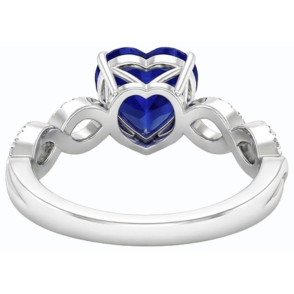 naturel round diamant 4carats bague sur blanc