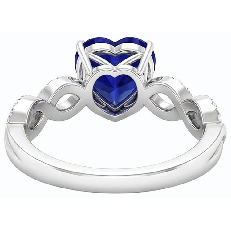 naturel round diamant 4carats bague sur blanc