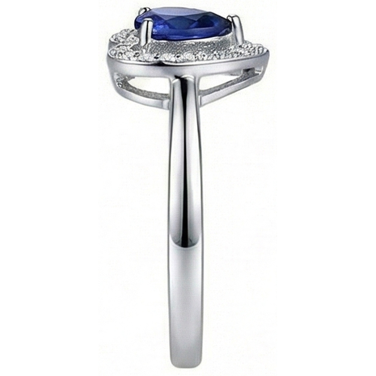 naturel round diamant 2.25carats bague vue de profil