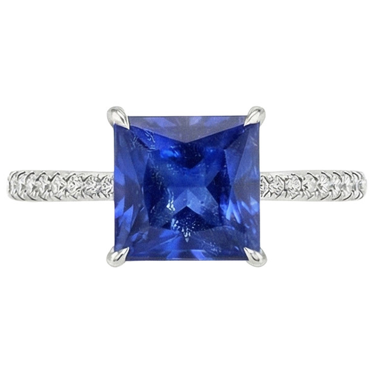 naturel round diamant 5.75carats bague détail rapproché