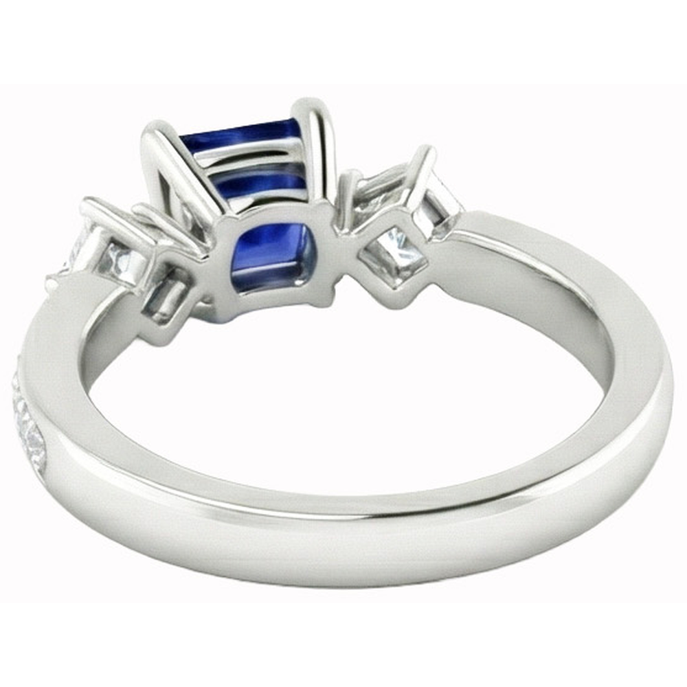 naturel round diamant 2.50carats bague vue de profil