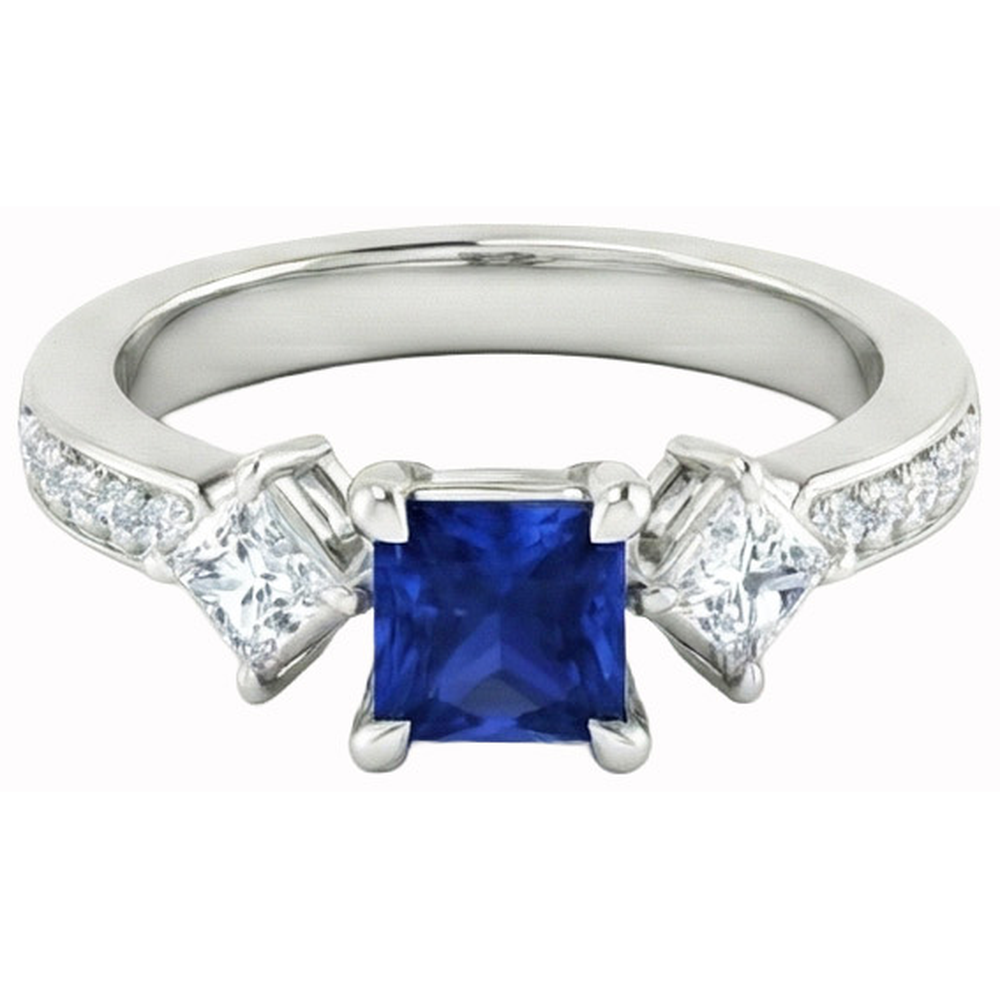 naturel round diamant 2.50carats bague vue de face