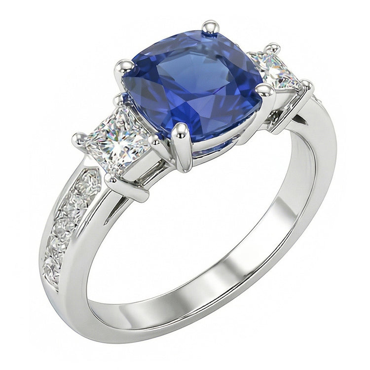 naturel round diamant 3carats bague angle de côté