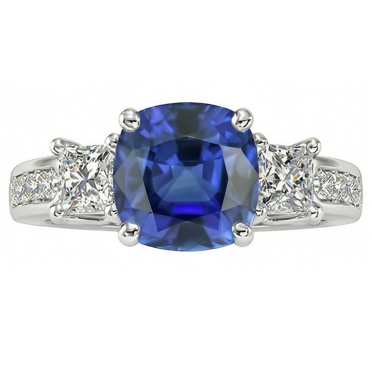 naturel round diamant 3carats bague détail rapproché
